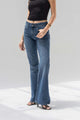 Deep Blue High Rise Flared Jeans