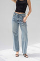 Light Blue High-Rise Straight-Leg Jeans