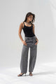 Grey Balloon-Fit High-Waisted Jeans