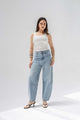 Light Blue Balloon-Fit High-Waisted Jeans