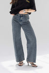 Vintage Blue Balloon-Fit High-Waisted Jeans