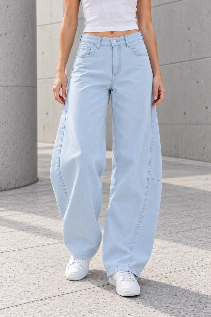 Baby Blue Baggy Corduroy Pants