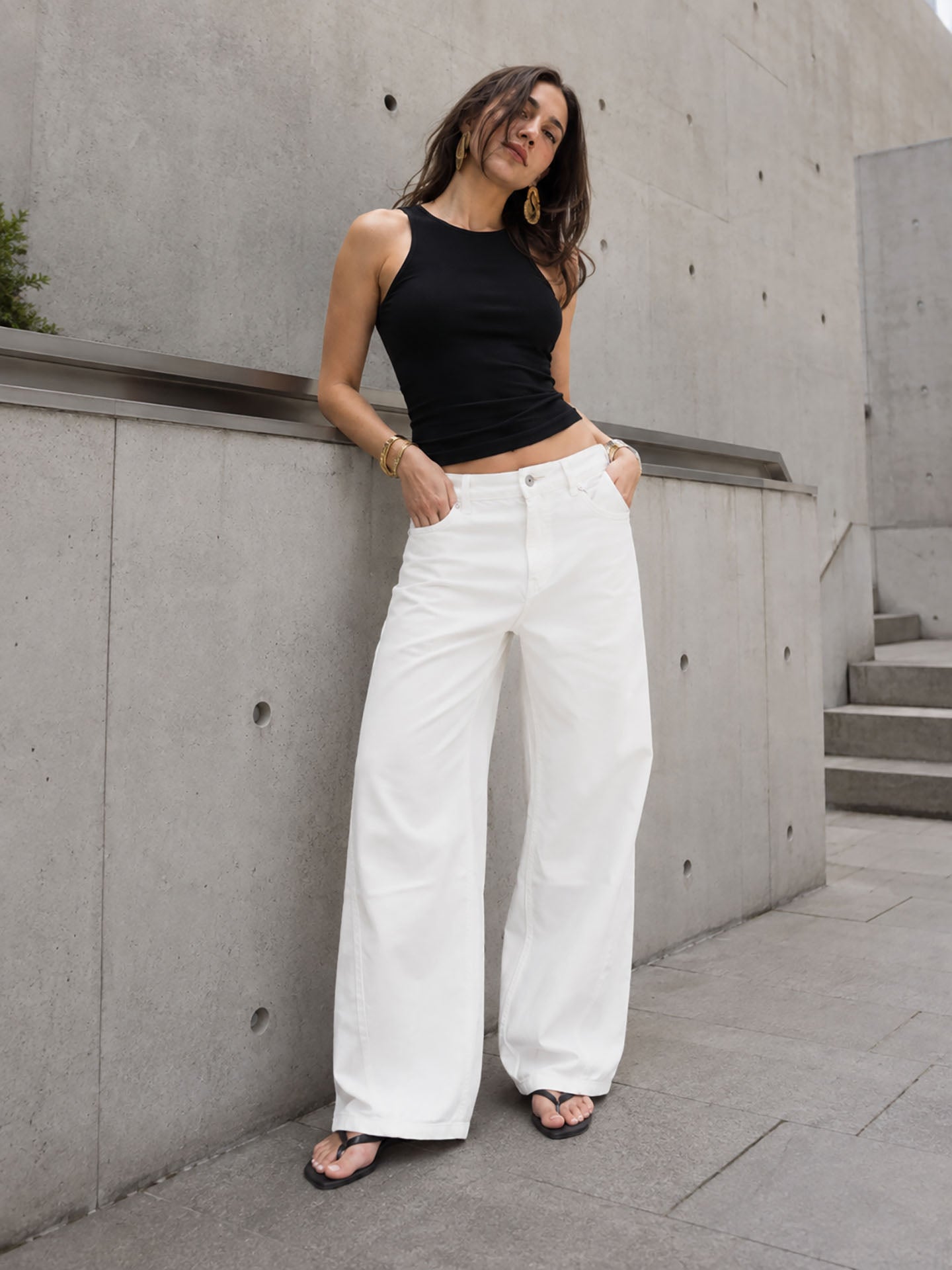 Off White Low-Rise Baggy Corduroy Pants