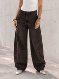 Brown Relaxed Balloon Leg Jeans