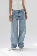 Light Blue Slouchy Low-Rise Baggy Jeans