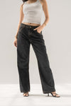 Vintage Blue Mid-Rise Relaxed Straight Jeans