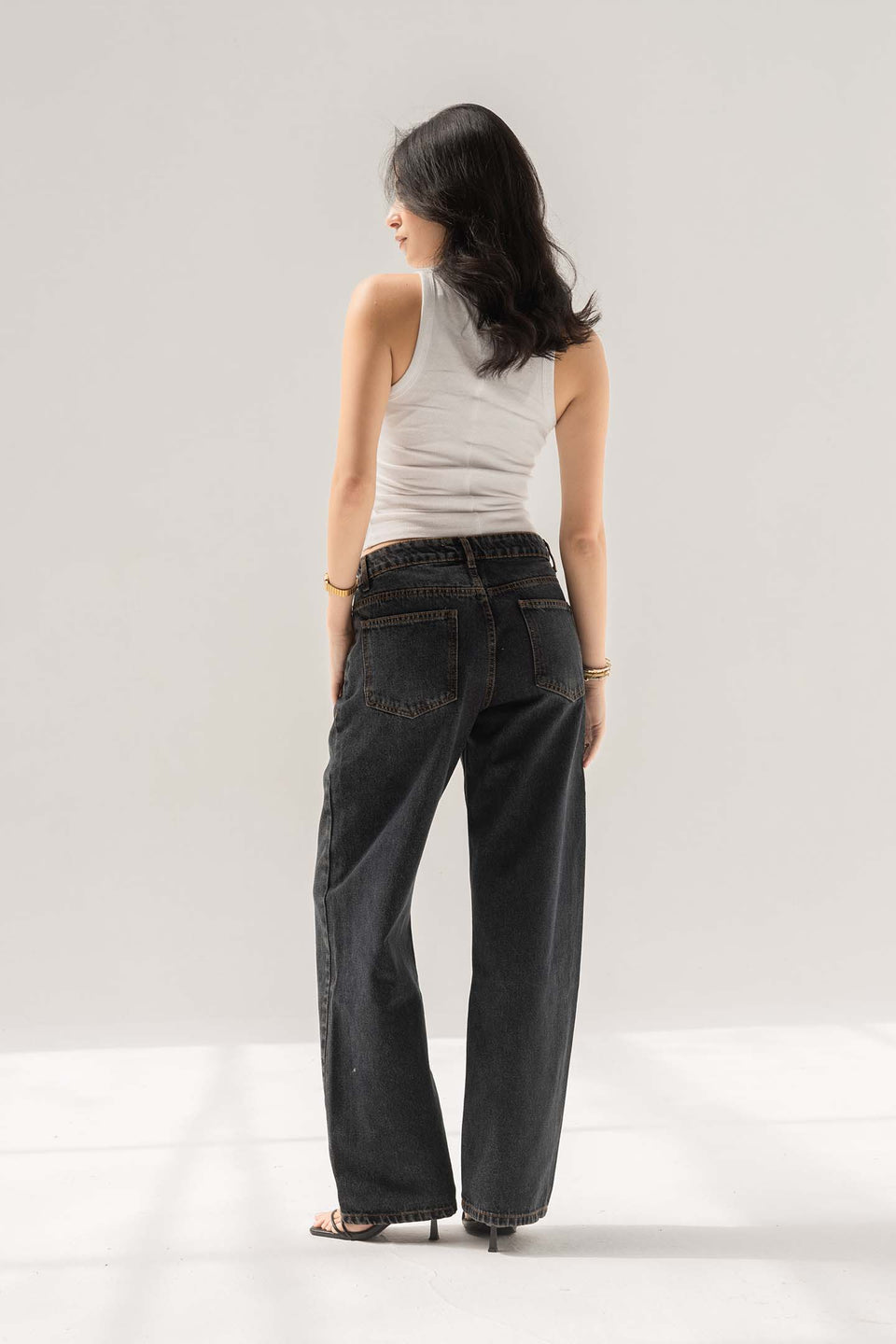 Vintage Blue Mid-Rise Relaxed Straight Jeans