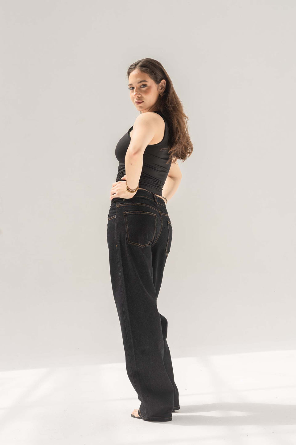 Vintage Navy Mid-Rise Relaxed Straight Jeans
