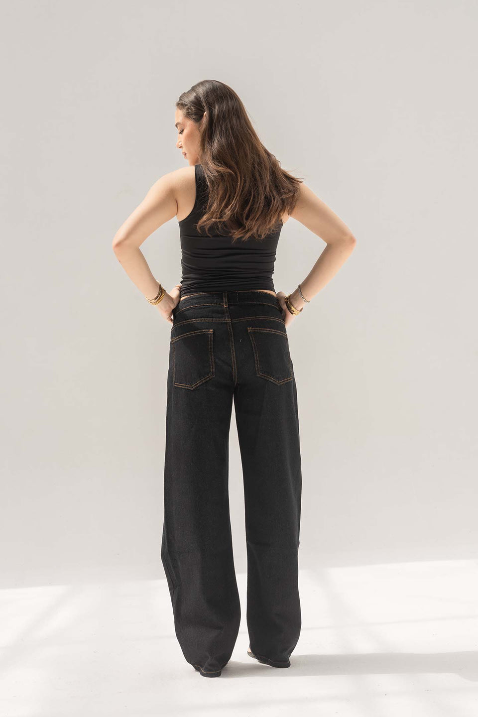 Vintage Navy Mid-Rise Relaxed Straight Jeans