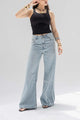 Light Blue High-Rise Wide-Leg Flare Jeans