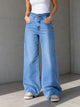 Light_Blue Double Waist Wide Leg Jeans