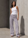 Purple High Rise Wide Leg Pants