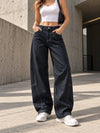 Navy Baggy Flap Pocket Jeans - view 1