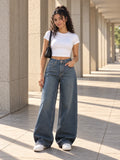 Vintage Blue Wide-Leg Jeans