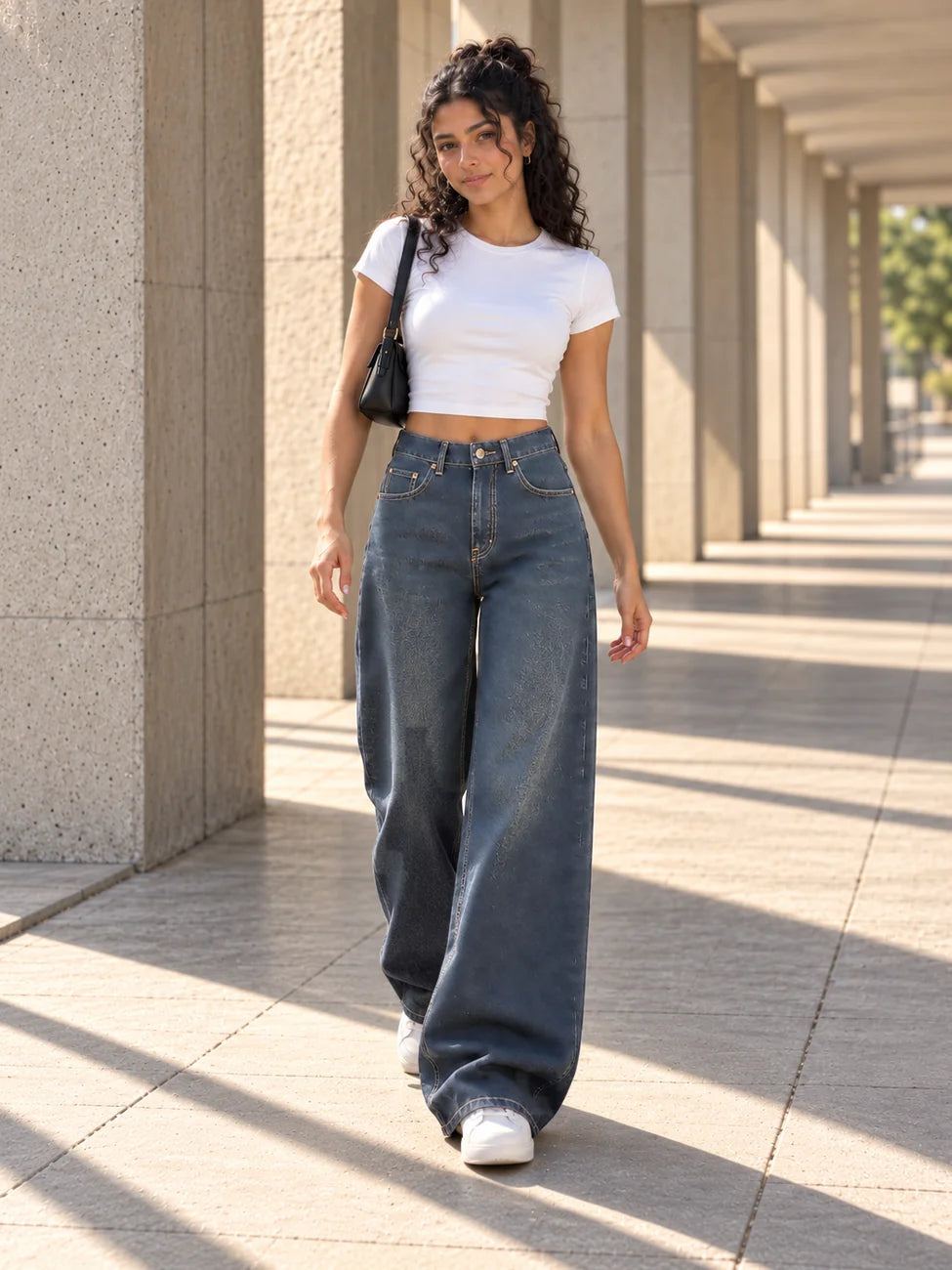 Vintage Blue Wide-Leg Jeans