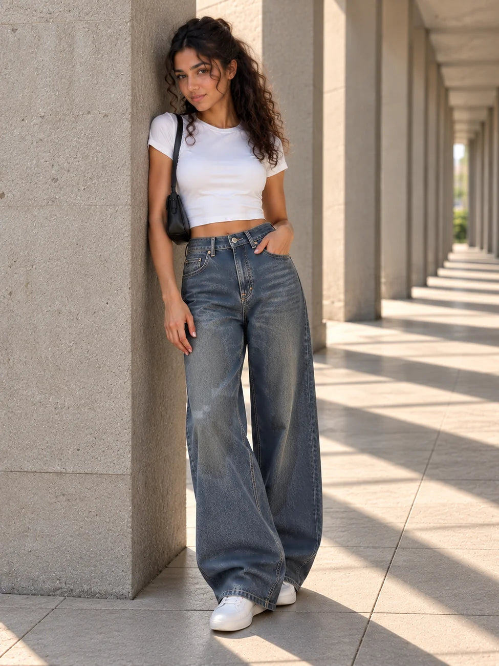 Vintage Blue Wide-Leg Jeans